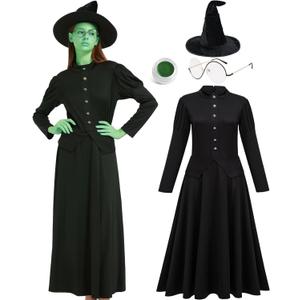 eforpretty Adult Halloween Costumes 2025 Women Wicked Witch of the West Group Family (Medium)