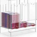 1 Pcs Acrylic Booster Pack Dispenser, Card Dispenser Storage and Organizer, for Trading Card, Booster Packs, Sports & More (3 Slots)