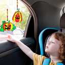 Winlyn 27 Sets Halloween Pumpkin Suncatchers Ornaments Decorations DIY Window Paint Art Suncatchers Craft Kits Jack-O'-Lantern Sun Catchers for Kids Classroom Activities Fall Halloween Art Project