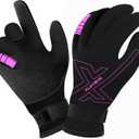 XUKER Neoprene Gloves Women Men, 3mm Wetsuit Dive Gloves Keep Warm for Diving Scuba Kayaking Snorkeling Swimming Water Sports (3X-Large, Pink)