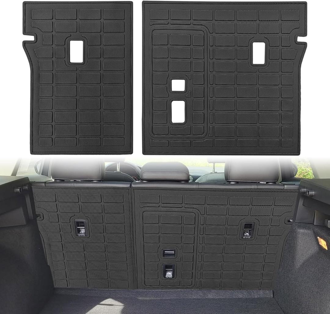 Backrest Mat for Volkswagen Taos AWD Accessories 2022-2025 with Hook&Loop Rear Trunk Mat Cargo Liner Rear Seat Back Cover Protector All Weather Anti-Slip Split Dog Liner 2 PCS