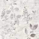 GaliGali Peel and Stick Wallpaper, Grey Floral Wall Paper, Self-Adhesive Wallpaper Peel and Stick Removable Vinyl Waterproof Contact Paper for Home Decor, 17.3" x 393 ", No.5198-10