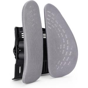 Lumbar Support Pillow for Office Chair, Ergonomic Back Support for Lower Back Pain, Chair Back Cushion, Strong Non-Flattening Support for Desk Gaming Chair, Dynamic Back Tracking, Adjustable Height