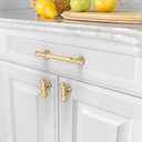 Asidrama 10 Pack 3.75 Inch(96mm) Brushed Gold Kitchen Cabinet Handles, Cabinet Pulls Kitchen Cabinet Hardware for Cupboard Drawer Pulls