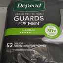Depend Guards Incontinence Pads for Men, Maximum Absorbency, 52 Count, Size Old