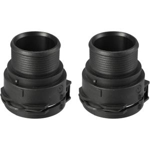 ACROPIX Engine Coolant Hose Connector Fit for Audi A8 Quattro 4.2L - Pack of 2 Black