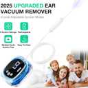 Ear Vacuum Wax Remover, Earwax Removal Kit with 9 Levels Strong Suction, Electric USB Rechargeable Ear Suction Vacuum Tool for Adult and Kids (White)
