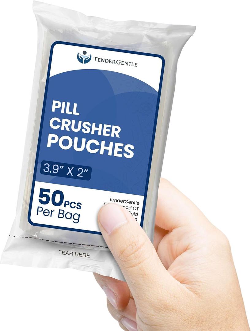 Pill Crusher Pouches - 50 Pack - Pill Crusher Pouches for Home Use, Hospitals, and Nursing Homes
