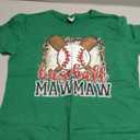 Baseball Mawmaw Leopard Baseball Lovers Family Matching T-Shirt M