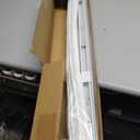 UNISHADES no Drill Cordless Roman Shades for Windows, 33" W × 64" H - 100% Blackout - Linen - Mist White