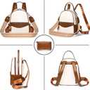 BJE Mini Backpack for Women Leather Small Backpacks Purse, Ladies Designer Daypack, Shoulder Backpack Convertible Handbags White
