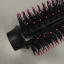 Hair Dryer Brush Blow Dryer in One, Upgraded 4 in 1 Hair Dryer and Styler Volumizer with Negative Ion Anti-frizz Ceramic Titanium Barrel Hot Air Hair Straightener Brush (Black/Pink)