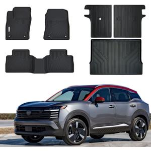 Floor Mats & Trunk Mat & Backrest mat Fit for 2025 2026 Nissan Kicks,All Weather Protection TPE, Anti-Slip Floor Mats & Cargo Liner for 2025 2026 Nissan Kicks Accessories