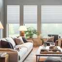 Changshade Cordless Cellular Shades, Blackout Honeycomb Shades for Windows, Pull Down Pleated Blinds, Easy to Install for Indoor Windows and French Doors,29" W x 72" H, White