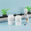 2 Pcs Automatic Air Release Valve, 1-1/4 Inch PVC Slip Fit, PVC Auto Vacuum Relief Bleeder Vent Valve for DIY Drip Irrigation Systems Garden Greenhouse Hydroponics, Prevents Air Lock & Water Hammer