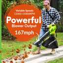 GreenSweep 3-in-1 Leaf Blower, Vacuum & Mulcher 10 Amp Electric Garden Tool with 10-Gallon Collection Bag Lightweight, Powerful & Easy to Use