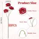 INXUGAO Artificial Flowers Fake Roses for Outdoor, 10Pcs 28" Long Stem Silk Red Roses for Wedding Indoor Outside Party Decor, Realistic Faux Bouquet for Tall Vase Planter