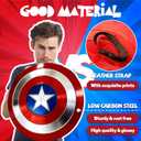 18.7 Inch Metal Round Superhero Shield,Cosplay Costume Shield Prop,Metal Role Play Armor Shields for Halloween Party Costume,Superhero Theme Party Decoration