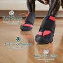 Dog Shoes for Small Dogs, Anti Slip Senior Dog Boots for Hardwood Floors, Paw Protectors for Hot Pavement & Snow, Breathable Non Slip Dog Booties with Double Straps, Black Size 1