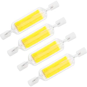 78mm 5W R7S LED Bulbs (4 Pack) 100W Halogen Equivalent 78mm R7S LED J-Type t3 120V Dimmable 6000K Daylight White Double Ended Flood Light Landscape Lights (White)