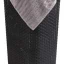 Mind Reader 60L Slim Laundry Hamper, Clothes Basket, Lid, Wicker Design, Plastic, 17.65"L x 13.75"W x 24.15"H, Black