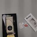 6-in-1 Torch Lighter, with Windproof Triple Jet Flame, V & Straight Cutter, Punch, Holder, Draw Enhancer Tool, Refillable Butane Lighter with Gift Box for Men, Multifunctional Accessories for Travel