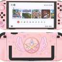GamePals Protective Shell Compatible with Switch 2, Cute Slim Case for Switch 2, Anti-Scratch and Shock-Absorption Design Cover Skin - Sailoe Moon (Pink)