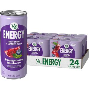 V8 Energy Pomegranate Blueberry Energy Drink, 8 fl oz Can (24 Pack) BB NOV 9 2026