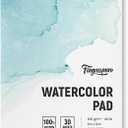 Fingraspuro Watercolor Paper Pad 9x12 Inch, 30 Sheets, 100% Cotton, Acid-Free, Cold Pressed, for Painting, Drawing, Art Journaling, Professional Artist Quality