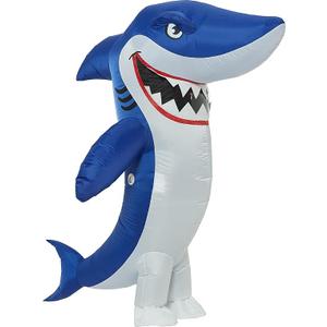 One Casa Inflatable Costume Full Body Shark Air Blow up Funny Party Halloween Costume for  Adults 63 Inches