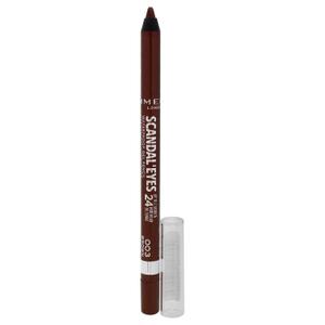 Rimmel London Scandaleyes Waterproof Kohl Kajal Eyeliner Pencil, Intense Color, Long-Wearing, Smudge-Proof, 003, Brown, 0.04oz (Cranberry)