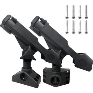 LBW Fishing Rod Holders for Boat Adjustable Kayak Rod Holder Side Deck Mount Rod Holder Boat Fishing Pole Holders 2 Pack