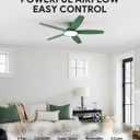 VONLUCE Ceiling Fans with Lights, 52 Inch Ceiling Fan and Remote, Full-spectrum LED Light, 3CCT, 6-Speeds Noiseless Reversible DC Motor, Modern Ceiling Fan for Farmhouse Bedroom Indoor, Green