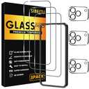 SIBEITU 3 Pack Screen Protector for iPhone 17 Pro Max with 3 Pack Camera Lens Tempered Glass Protector + Installation Frame, 6.9 Inch HD Clear Glass Film 9H Hardness Scratch Resistent, Case Friendly