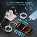 40W USB C Fast Phone Charger, iPhone USB C Type C Charges with 10 FT USB C Cable Fast Charging Cord for iPhone 17 Pro Max/17 Pro/Air/17/16/16Pro/16ProMax/Plus/15/S24/S25
