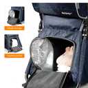 besrey Baby Backpack Carrier, Toddler Hiking Backpack with Safety 3-Height Seat, Adjustable Straps&Waist Belt, Foldable Frame Lightweight Large Capacity Child Carrier for Hiking (Blue)