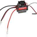 RC Car 60A Brushed ESC Electric Speed Controller with Cooling Fan Compatible with Traxxas TRX4 TRX6 D90 HSP Tamiya Redcat Axial SCX10 HPI 4WD Truck 1/10 RC Truck Car Crawler (Tamiya Plug)