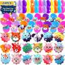 24 Pack Prefilled Easter Eggs with Toys Inside, Easter Basket Stuffers with Pop Fidget Toys Bulk Party Favors, 3D Stress Ball Toys, Egg Fillers, Classroom Prizes Stocking Stuffers for Adults Toddler