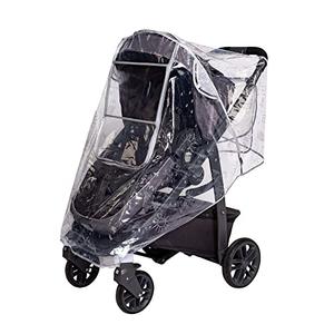 J.L. Childress Deluxe Stroller Rain Cover - Stroller Poncho, Baby Stroller Accessories for Travel, Universal Fit, Lightweight Weather Shield, Protects from Wind & Snow - Single, Pattern