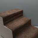 Dog Steps for Couch - Pet Stairs for Small Dogs and Cats, Dog Steps with Non-Slip Bottom Grey 3 Steps, Brown