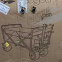 Wagons Carts Foldable, Collapsible Wagon with All-Terrain Wheels 420lbs Weight Capacity Heavy Duty Utility Wagon with Drink Holders for Beach, Garden, Camping, Shopping Groceries, Sports