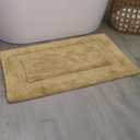 Home Weavers Classy Bathmat 100% Cotton Bathroom Rugs Set, Bathroom Décor, Washable Rug, Extra Soft and Absorbent bath Rug, Kitchen Mat, Bath Mat Set, Bath Floor Mat Non Slip, 21"x34" Rectangle, Linen