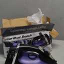 Hamilton Beach Steam Iron for Clothes & Garment Steamer with Smooth Press Stainless Steel Soleplate, 1200 Watts, 8 Retractable Cord, Black (14214)