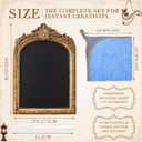 1 Pack Framed Tabletop Chalkboard Sign, Rustic Frame, Hanging Chalkboard, Menu Board for Cafes Restaurant Wedding Countertop with 2 Erasable Pen and 1 Cloth (7 x 10 in,Arch)