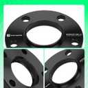 YHTAUTO 5x120 Hub Centric Wheel Spacers 10 mm Compatible with BMW 1/3/5/6/7/8/M3/M5/M6/Z3/Z4/Z8 Series, w/ M12x1.5 & 10.9 Grade Studs, 72.56 mm Hub Bore 5 Lug 2PCS Black Wheel Spacer