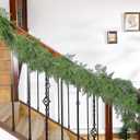 6 Pcs 6 ft Christmas Cedar Garland with LED Lights Realistic Artificial Faux Greenery Pine Garland for Christmas Winter Mantel Table Fireplace Outdoor Indoor Holiday Seasonal Decor