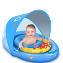 LAYCOL Baby Pool Float with UPF50+ Sun Protection Canopy and Toy Play Console for Infant, Toddler, Adjustable Safety Seat for 3-36 Months