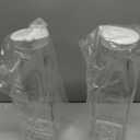Set of 4 Plastic Carafe with Lid, 50 Oz Carafes for Mimosa Bar, Square Base Juice Containers, Water Bottle, Milk Container, Clear Beverage Containers for Fridge- HAND WASH ONLY