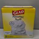 Glad ForceFlex Tall Kitchen Drawstring Trash Bags, 13 Gal, Fragrance Free, Count of 110