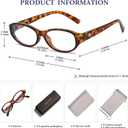 Retro Small Oval Glasses for Women 90s Small Face Blue Light Eyeglasses (A3 Tortoise)
